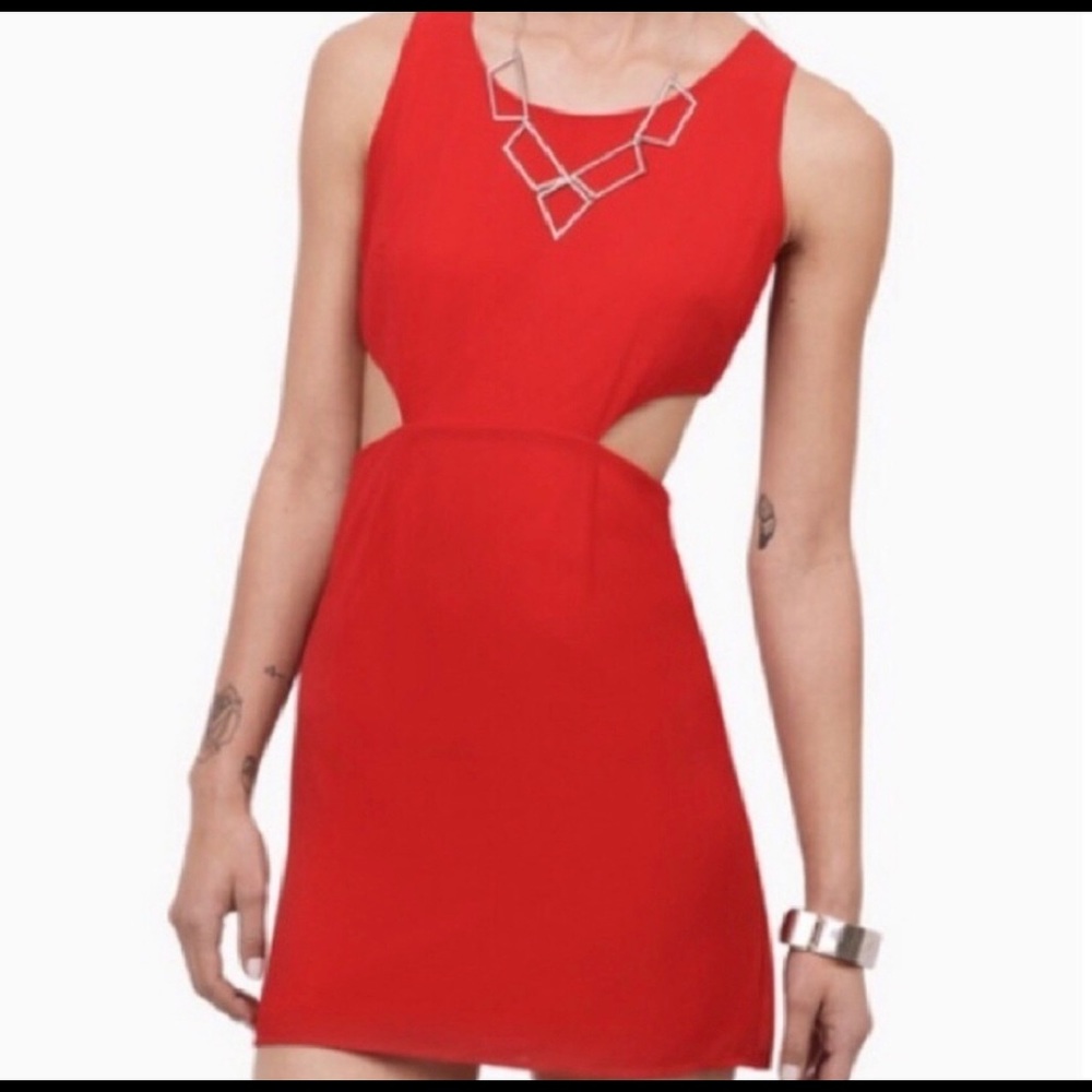 Tobi red mini dress